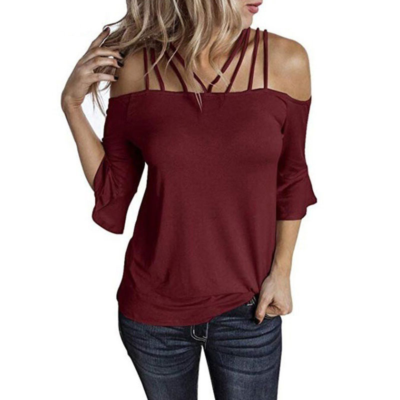 Strapped Off Shoulder  Blouse  Castello Clothing Line   
