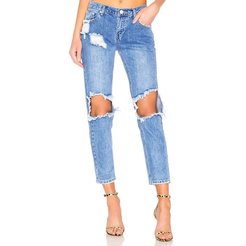 Ripped Boyfriend Jeans  Castello Clothing Line   