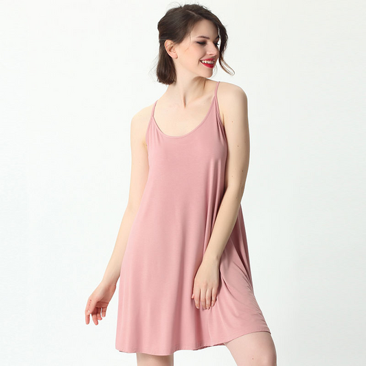Dreamy Drift Relaxed Fit Sleeveless Loungewear Dress  Castello Clothing Line   