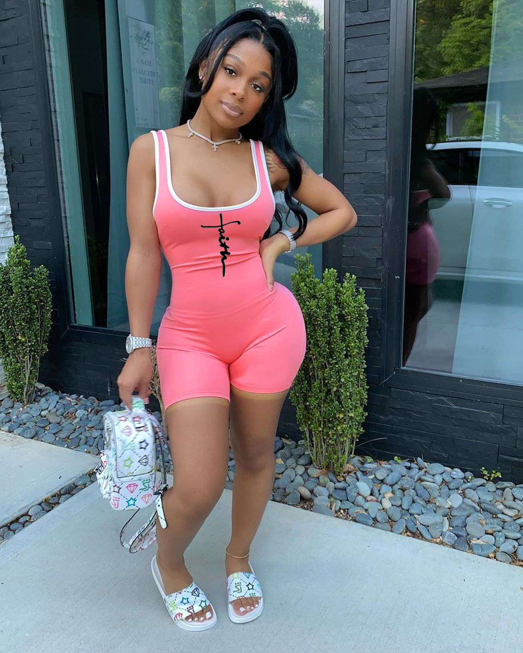 Vibe Fit Bodycon Romper – Scoop Neck One-Piece  Castello Clothing Line   