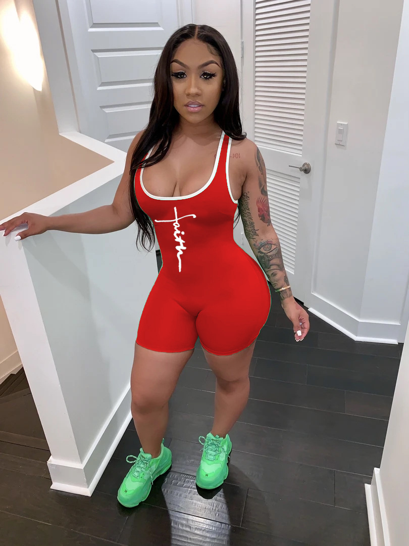 Vibe Fit Bodycon Romper – Scoop Neck One-Piece  Castello Clothing Line   
