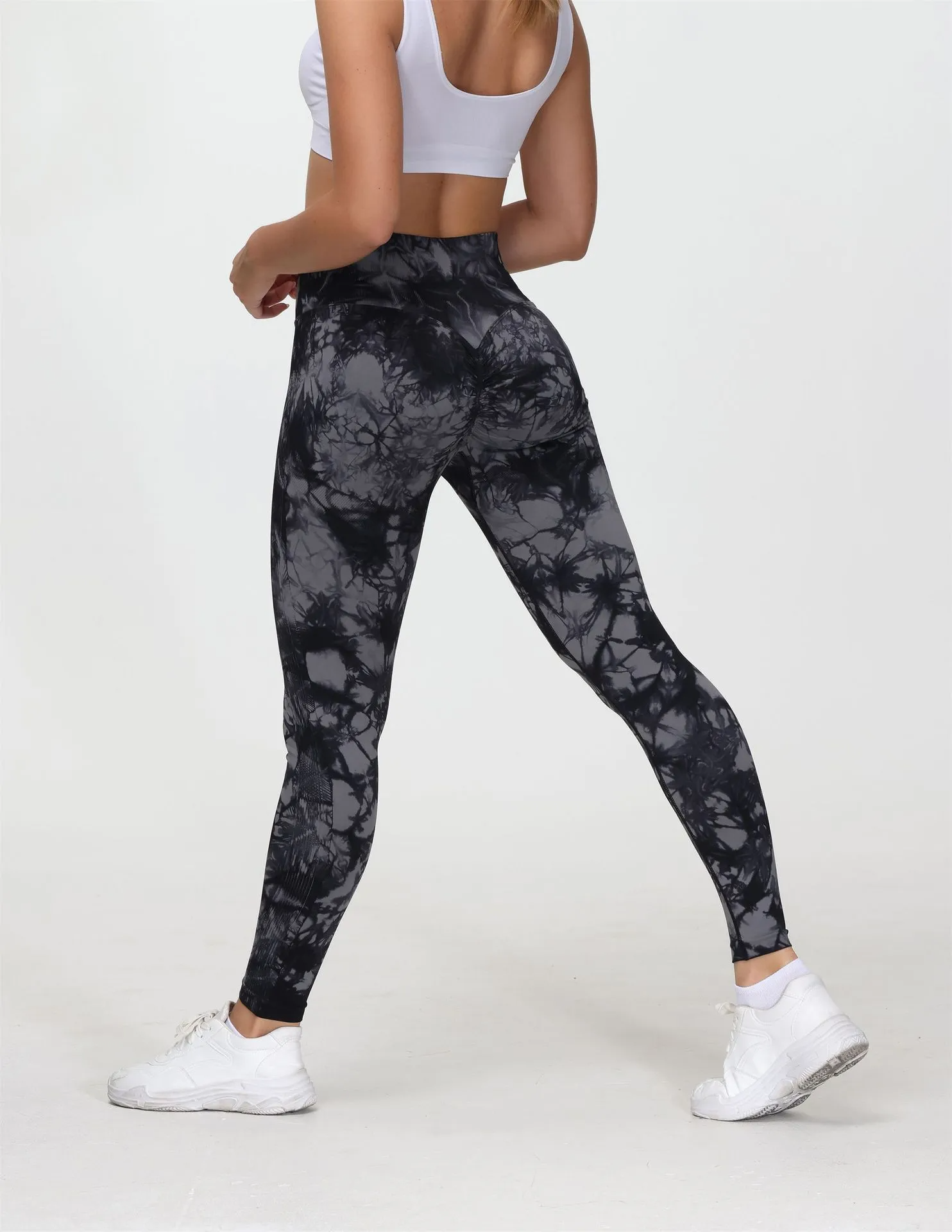 Zeal Aria High-Waist Tie-Dye Scrunch Butt Leggings leggings Castello Clothing Line