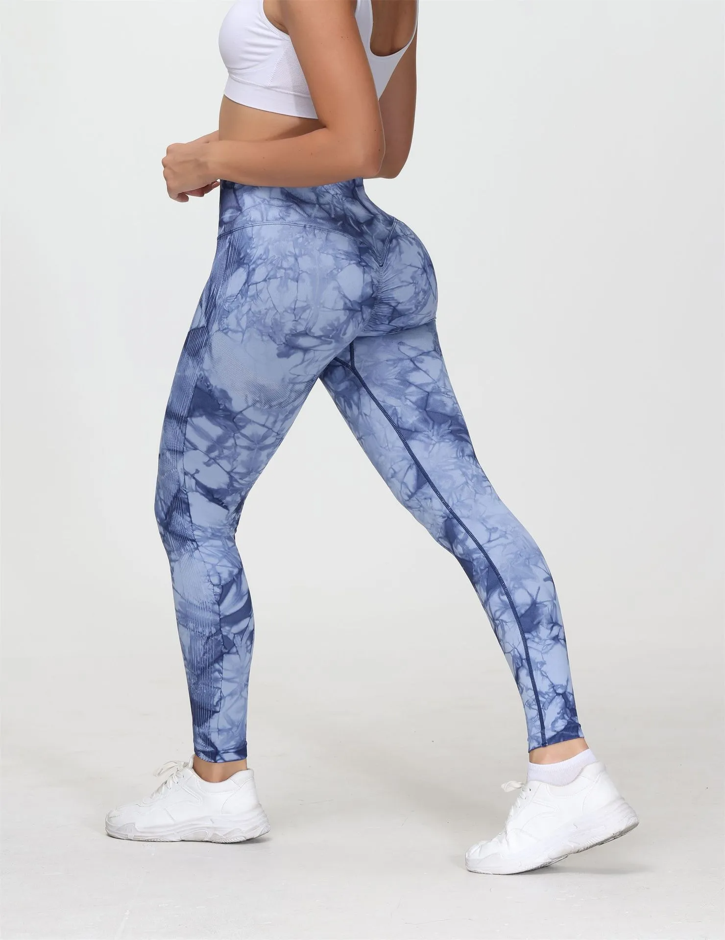 Zeal Aria High-Waist Tie-Dye Scrunch Butt Leggings leggings Castello Clothing Line