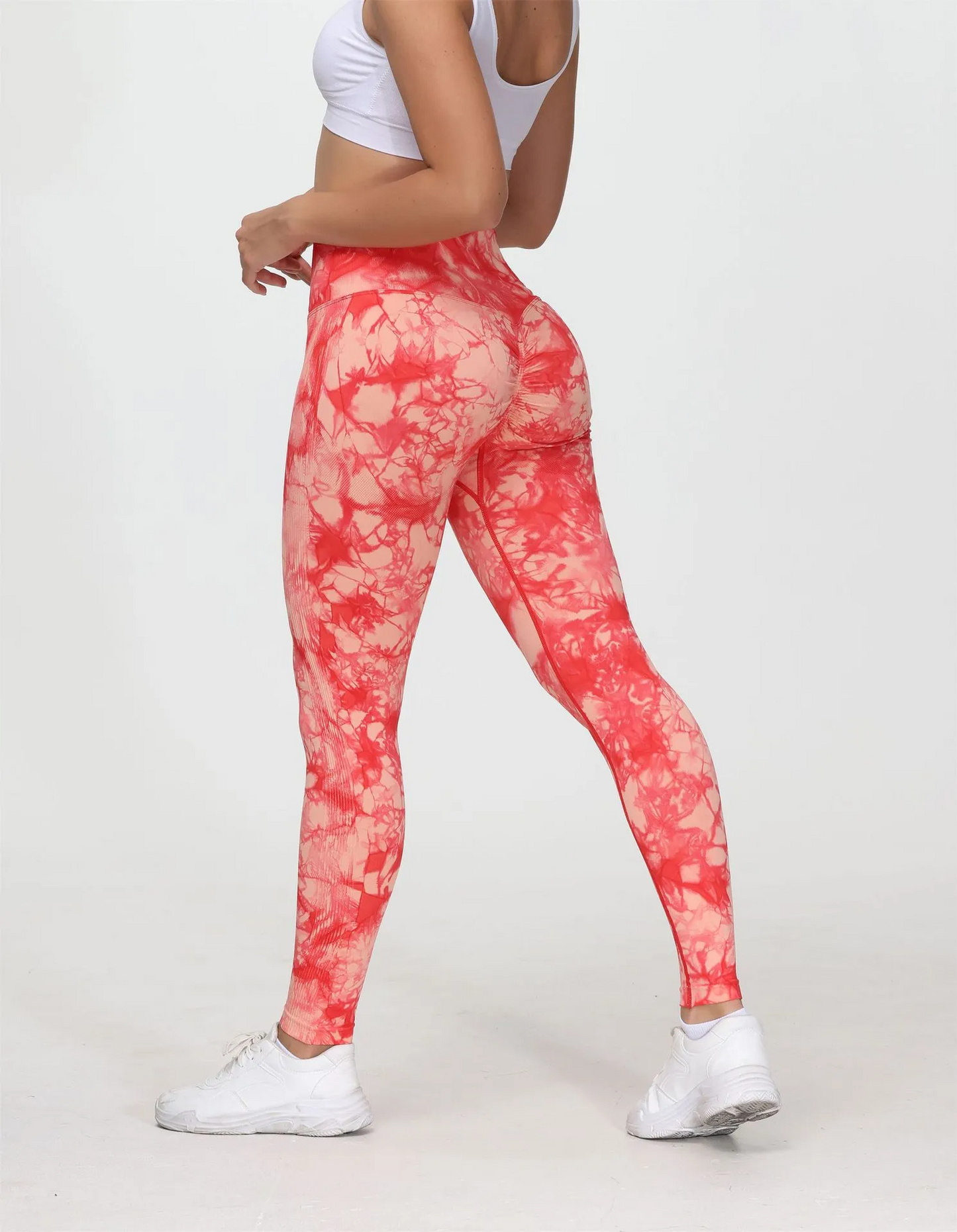 Zeal Aria High-Waist Tie-Dye Scrunch Butt Leggings leggings Castello Clothing Line