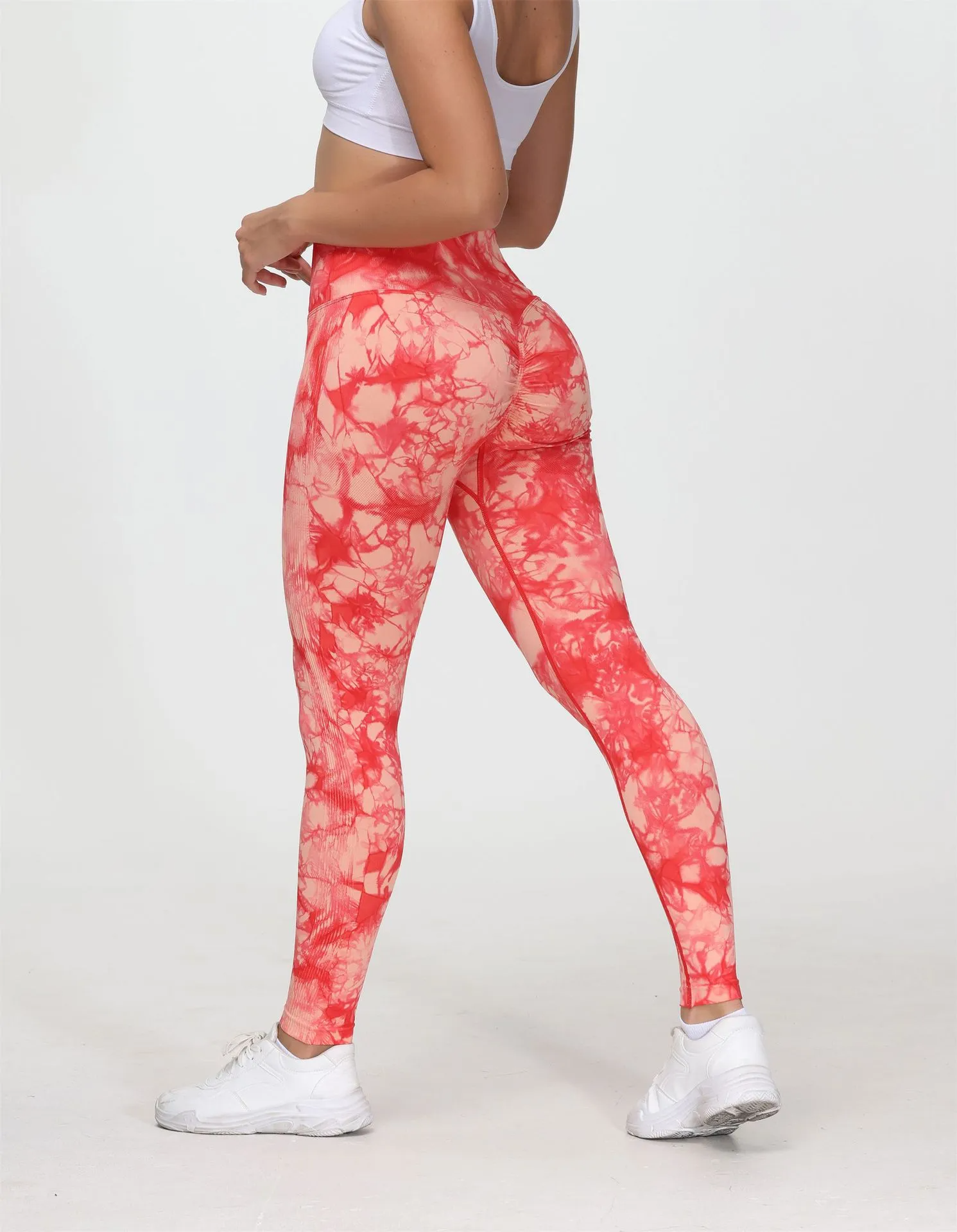 Zeal Aria High-Waist Tie-Dye Scrunch Butt Leggings leggings Castello Clothing Line