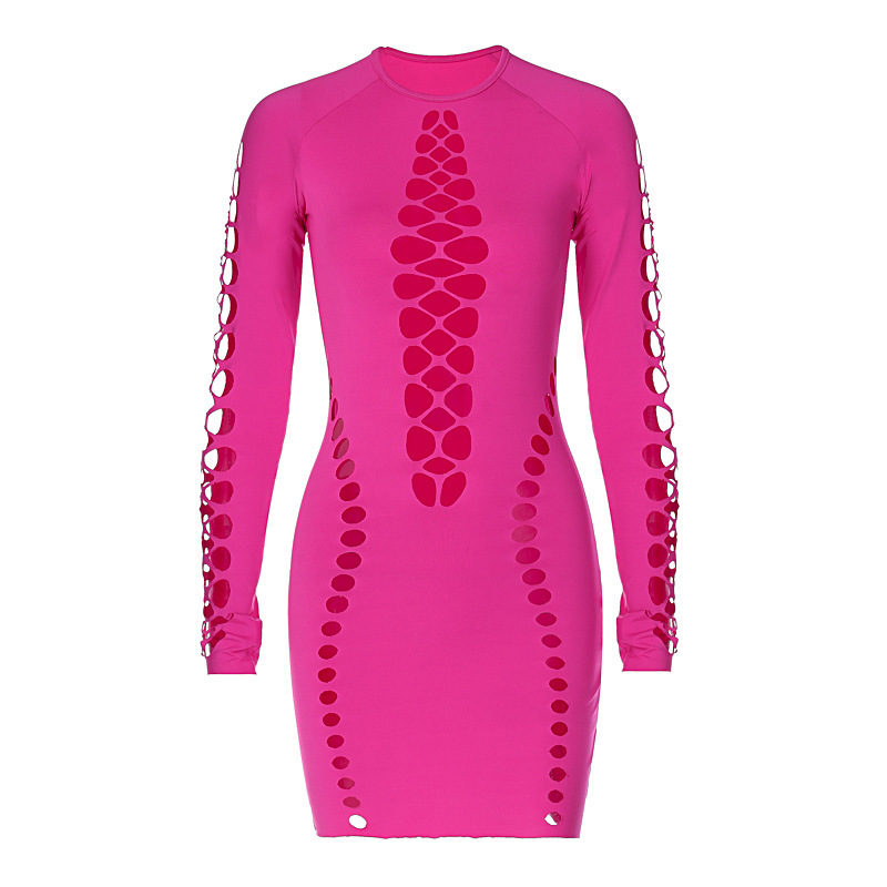 Opal Cutout Long Sleeve Bodycon Mini Dress mini dress Castello Clothing Line
