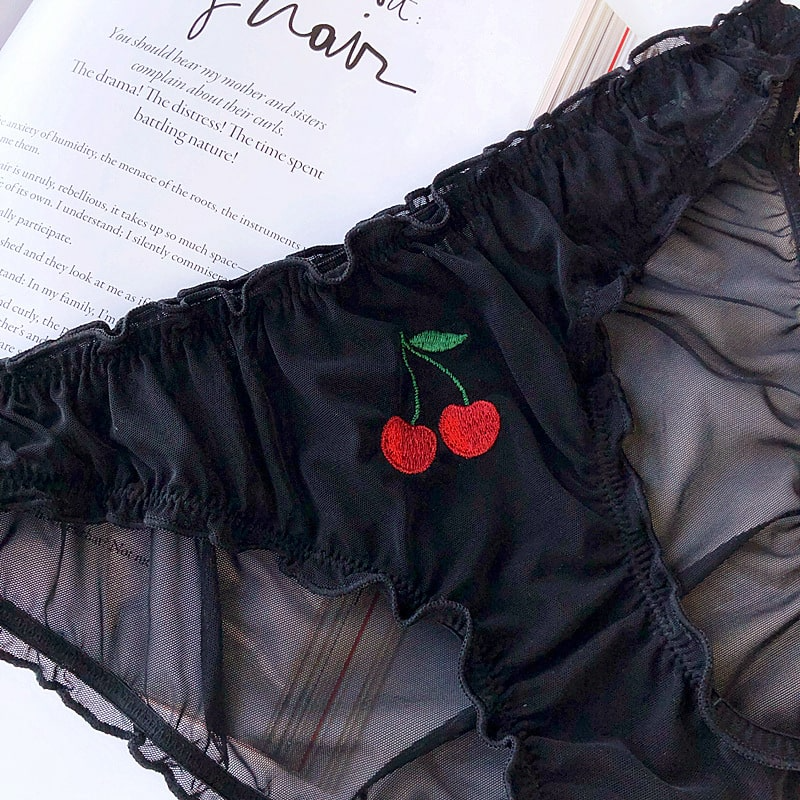 Sheer Ruffle Cheeky Panty  Castello Clothing Line   