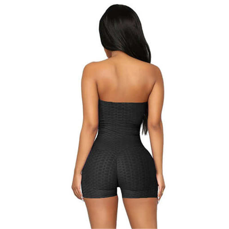 Midnight Tease Strapless Bodycon Romper  Castello Clothing Line   