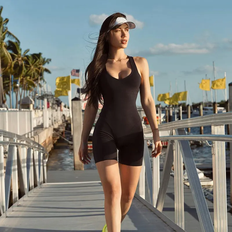 Sleeveless Short Bodysuit  Castello Clothing Line   