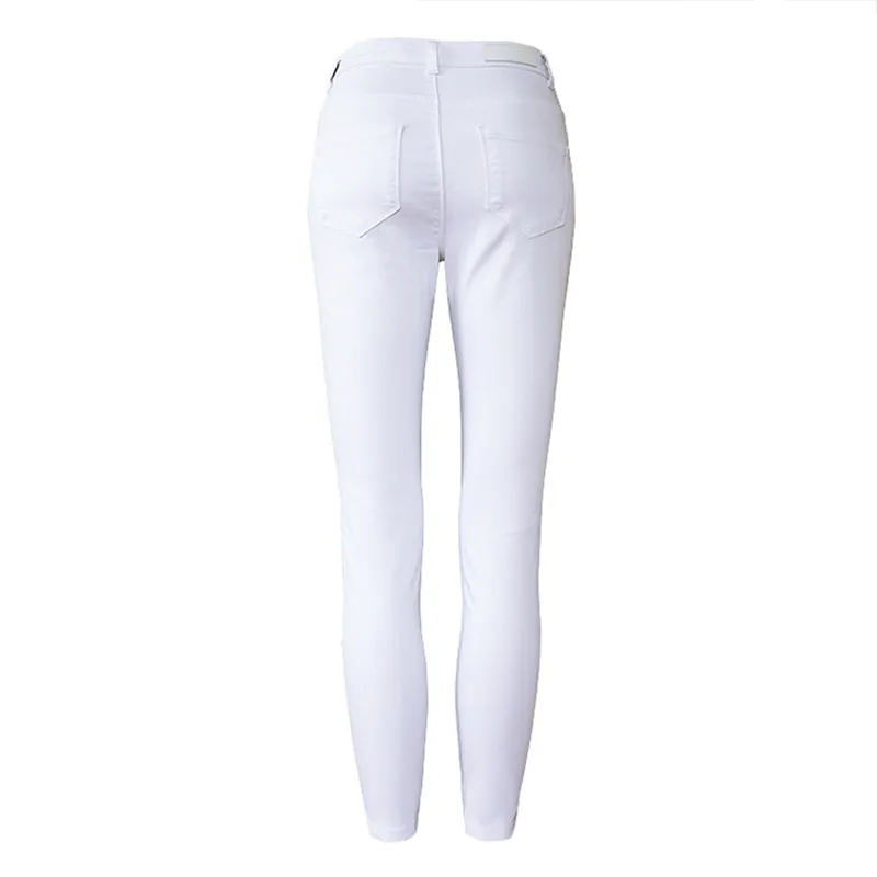 White Cropped Skinny Jeans  Castello Clothing Line   