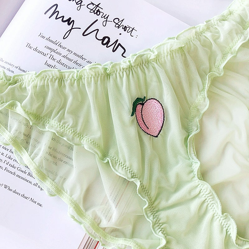 Sheer Ruffle Cheeky Panty  Castello Clothing Line   