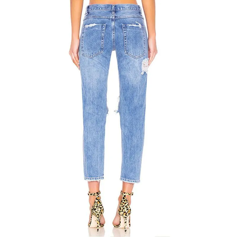 Ripped Boyfriend Jeans  Castello Clothing Line   